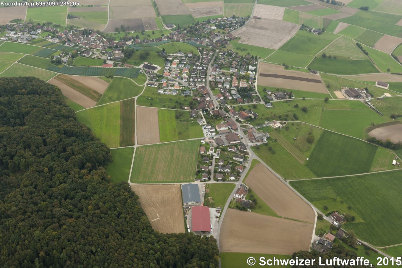 Neudörflingen Gewerbezone; Blickrichtung südwärts